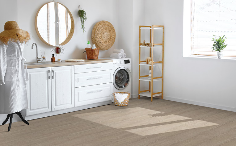laminate flooring in laundry room